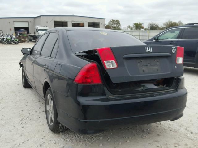 2HGES25855H576889 - 2005 HONDA CIVIC EX BLACK photo 3