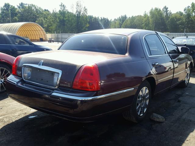 1LNHM83V57Y635171 - 2007 LINCOLN TOWN CAR D MAROON photo 4