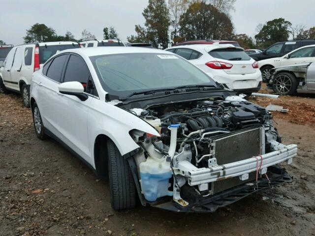 3FA6P0G70DR153028 - 2013 FORD FUSION S WHITE photo 1