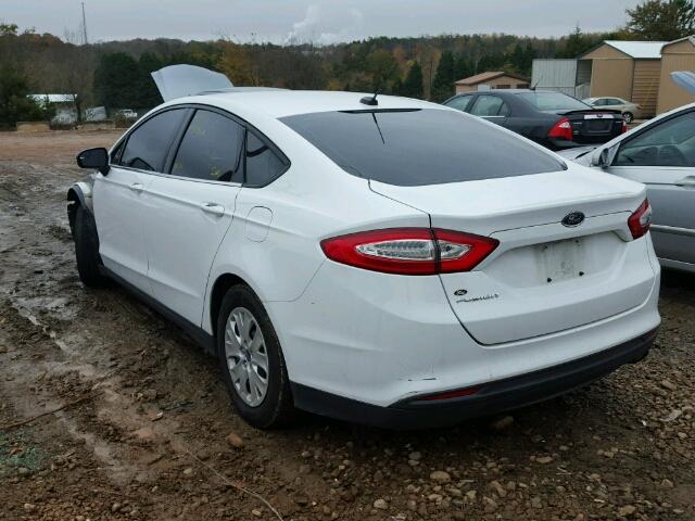 3FA6P0G70DR153028 - 2013 FORD FUSION S WHITE photo 3