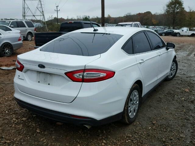 3FA6P0G70DR153028 - 2013 FORD FUSION S WHITE photo 4