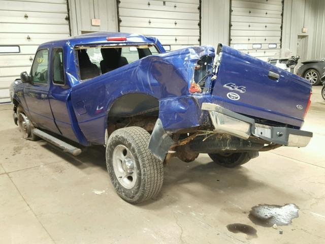 1FTYR15E55PA21699 - 2005 FORD RANGER SUP BLUE photo 3