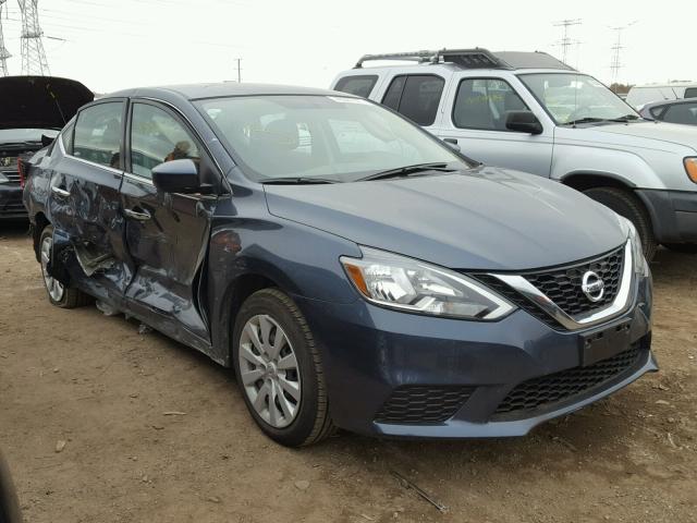 3N1AB7AP7HY328698 - 2017 NISSAN SENTRA S BLUE photo 1