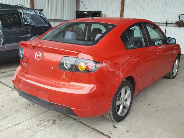 JM1BK123351227524 - 2005 MAZDA 3 S RED photo 4