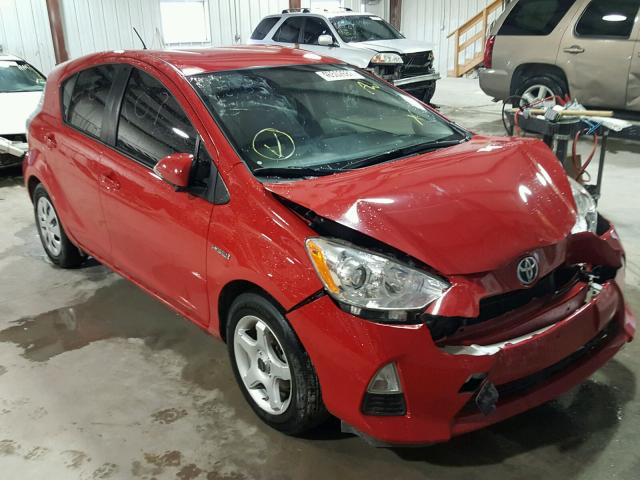 JTDKDTB31D1045664 - 2013 TOYOTA PRIUS C RED photo 1