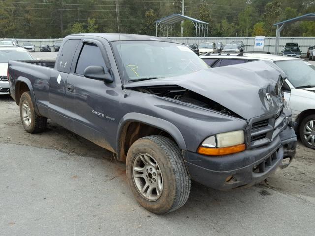 1B7GL32X72S660500 - 2002 DODGE DAKOTA SPO GRAY photo 1