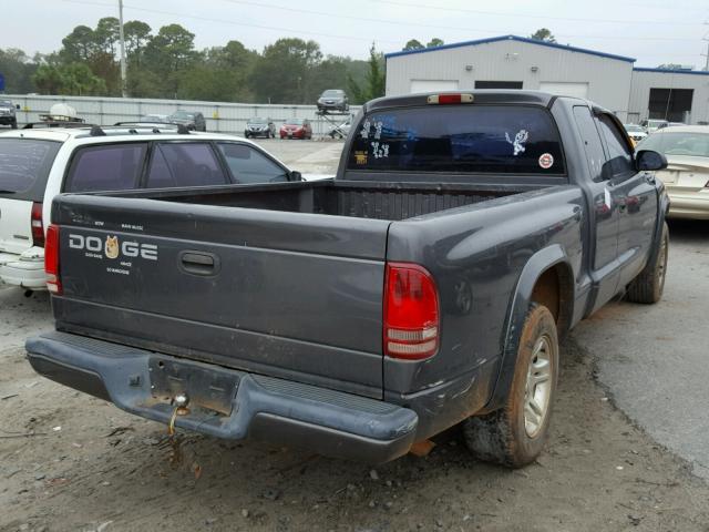 1B7GL32X72S660500 - 2002 DODGE DAKOTA SPO GRAY photo 4