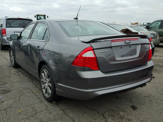 3FAHP0HA1AR305395 - 2010 FORD FUSION SE GRAY photo 3