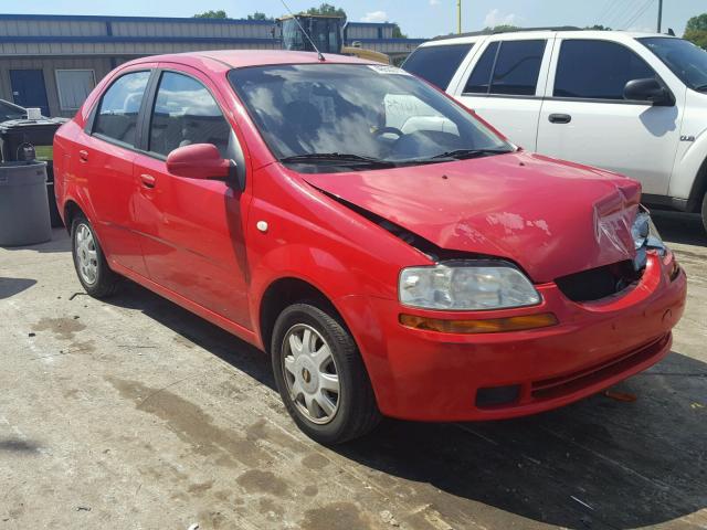KL1TD52665B357136 - 2005 CHEVROLET AVEO BASE Қызыл фото 1