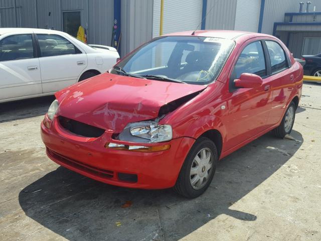 KL1TD52665B357136 - 2005 CHEVROLET AVEO BASE Қызыл фото 2