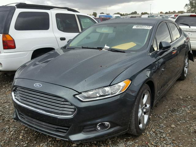 3FA6P0G73GR202453 - 2016 FORD FUSION S GREEN photo 2