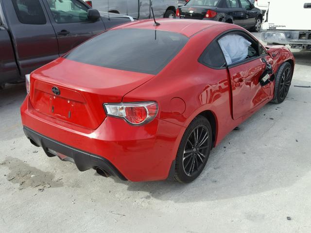 JF1ZNAA16D2711143 - 2013 TOYOTA SCION FR-S RED photo 4