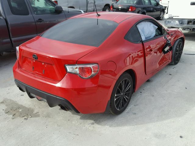 JF1ZNAA16D2711143 - 2013 TOYOTA SCION FR-S წითელი ფოტო 4