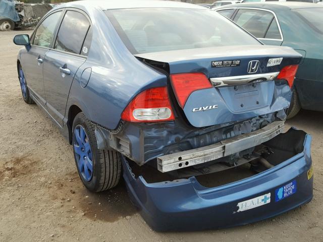 19XFA1F52AE049838 - 2010 HONDA CIVIC LX BLUE photo 3