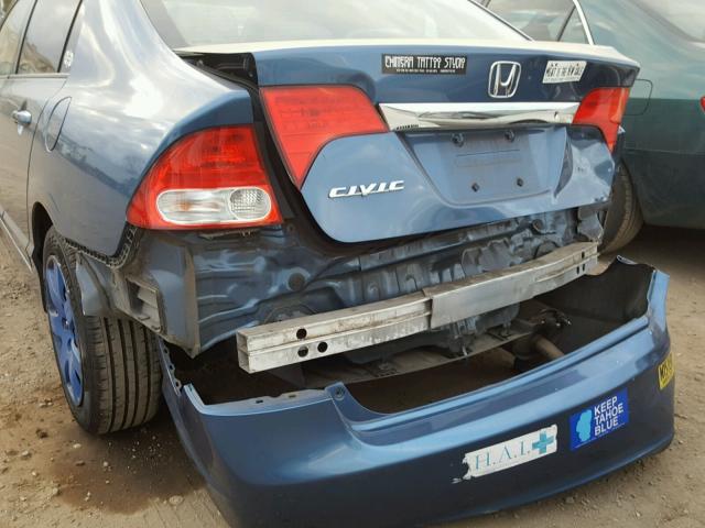 19XFA1F52AE049838 - 2010 HONDA CIVIC LX BLUE photo 9