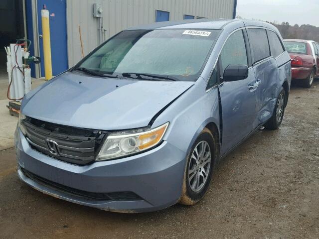 5FNRL5H48BB056209 - 2011 HONDA ODYSSEY EX BLUE photo 2