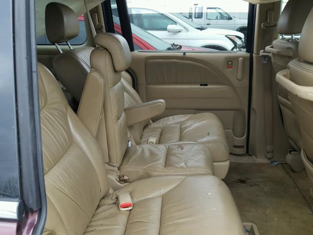 5FNRL38748B029340 - 2008 HONDA ODYSSEY BURGUNDY photo 6