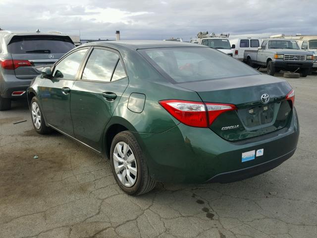 5YFBURHE4FP344821 - 2015 TOYOTA COROLLA L GREEN photo 3