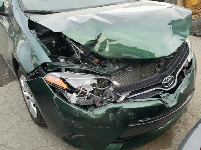 5YFBURHE4FP344821 - 2015 TOYOTA COROLLA L GREEN photo 9