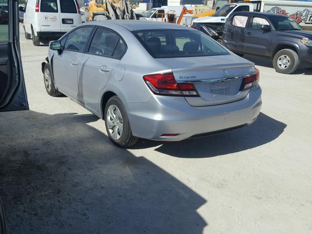 19XFB2F51EE016239 - 2014 HONDA CIVIC LX SILVER photo 3