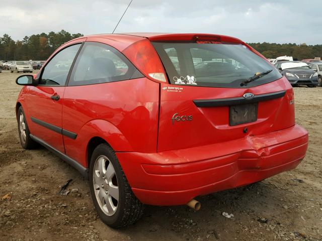 3FAFP31302R199916 - 2002 FORD FOCUS ZX3 RED photo 3