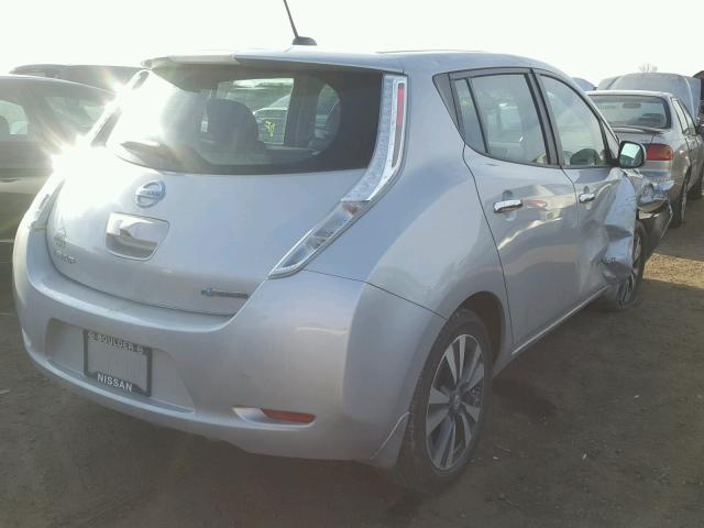 1N4AZ0CP8FC330338 - 2015 NISSAN LEAF S SILVER photo 4