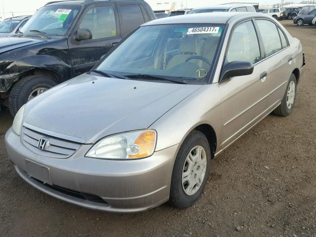 JHMES16551S010505 - 2001 HONDA CIVIC GOLD photo 2