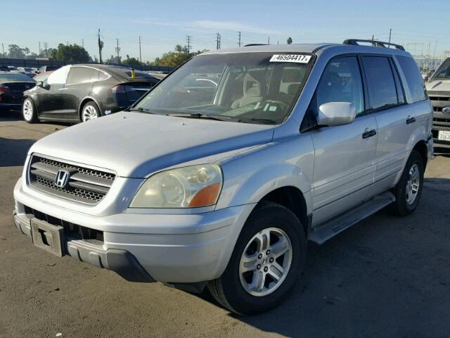 2HKYF18463H581249 - 2003 HONDA PILOT EX SILVER photo 2