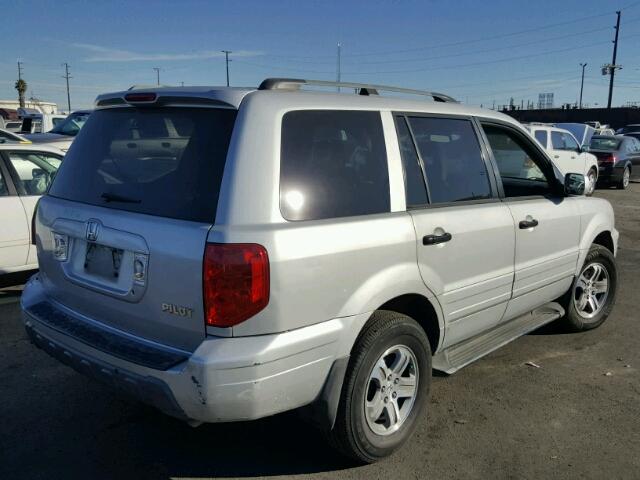 2HKYF18463H581249 - 2003 HONDA PILOT EX SILVER photo 4