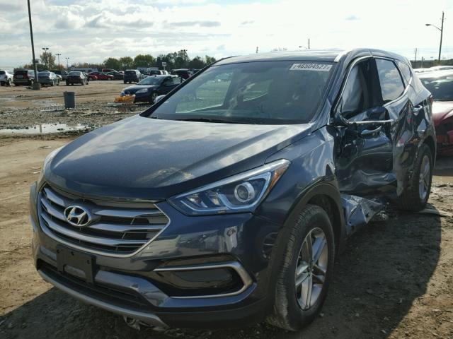 5XYZTDLB5HG438585 - 2017 HYUNDAI SANTA FE S 蓝色 照片 2