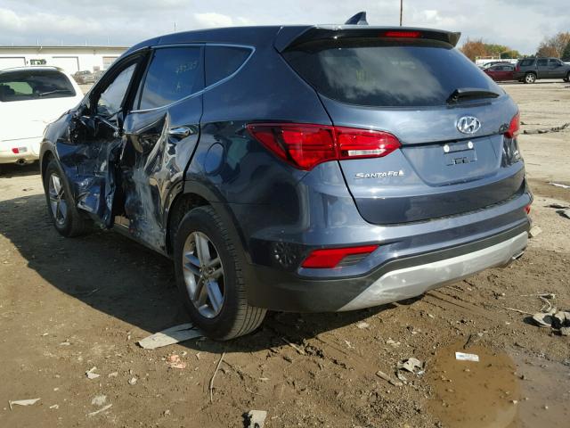 5XYZTDLB5HG438585 - 2017 HYUNDAI SANTA FE S 蓝色 照片 3