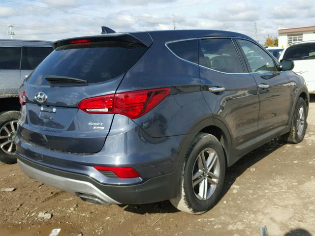 5XYZTDLB5HG438585 - 2017 HYUNDAI SANTA FE S BLUE photo 4