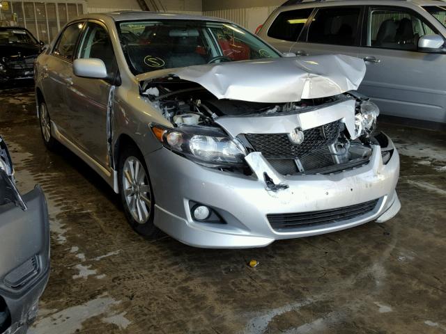 1NXBU4EE2AZ346243 - 2010 TOYOTA COROLLA SILVER photo 1