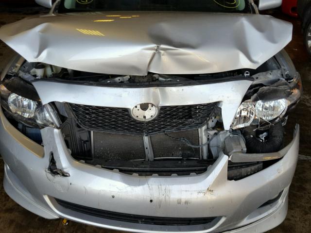 1NXBU4EE2AZ346243 - 2010 TOYOTA COROLLA SILVER photo 9