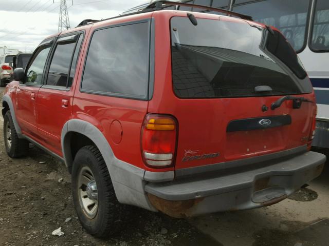 1FMZU34X3XZB14533 - 1999 FORD EXPLORER RED photo 3