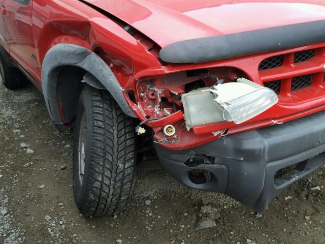 1FMZU34X3XZB14533 - 1999 FORD EXPLORER RED photo 9