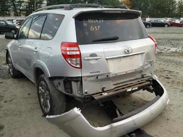 JTMRK4DV1A5086356 - 2010 TOYOTA RAV4 SPORT SILVER photo 3