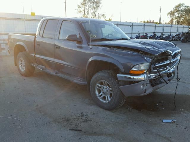 1D7HG48N93S114972 - 2003 DODGE DAKOTA QUA GRAY photo 1