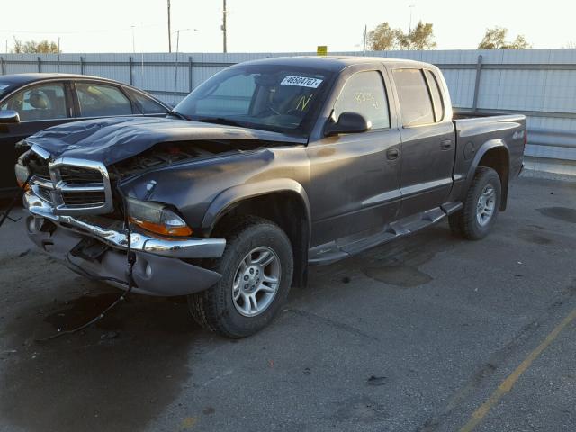 1D7HG48N93S114972 - 2003 DODGE DAKOTA QUA GRAY photo 2