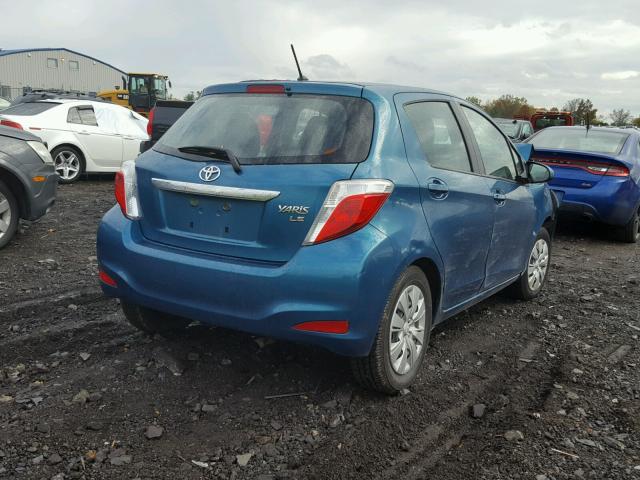 VNKKTUD32EA000876 - 2014 TOYOTA YARIS TEAL photo 4