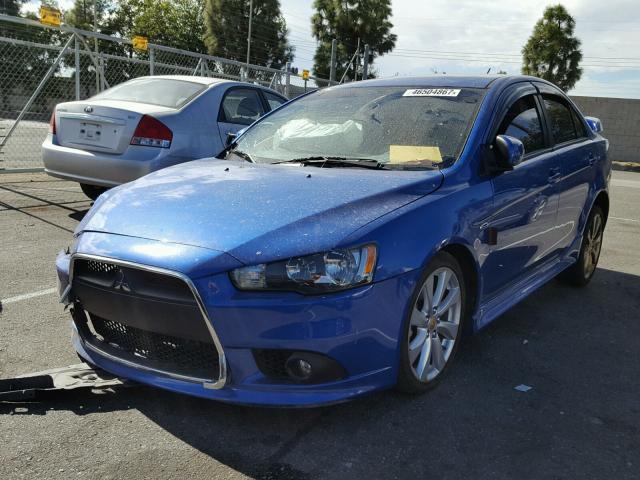 JA32U8FW8FU005485 - 2015 MITSUBISHI LANCER GT BLUE photo 2