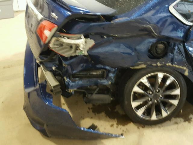 3N1AB7AP9GY226477 - 2016 NISSAN SENTRA S BLUE photo 9