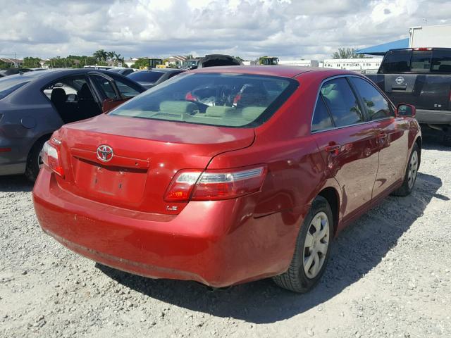 4T1BE46K67U121009 - 2007 TOYOTA CAMRY NEW RED photo 4