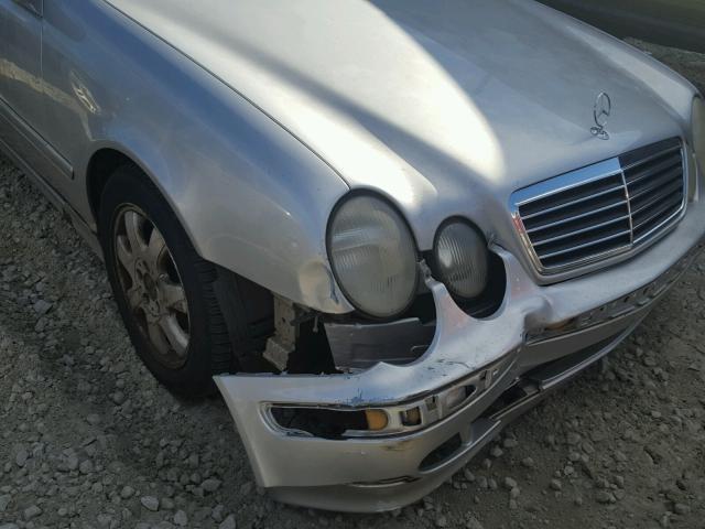 WDBLK65G31T074091 - 2001 MERCEDES-BENZ CLK 320 SILVER photo 9