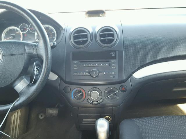 KL1TD5DE0AB109351 - 2010 CHEVROLET AVEO LS SILVER photo 9