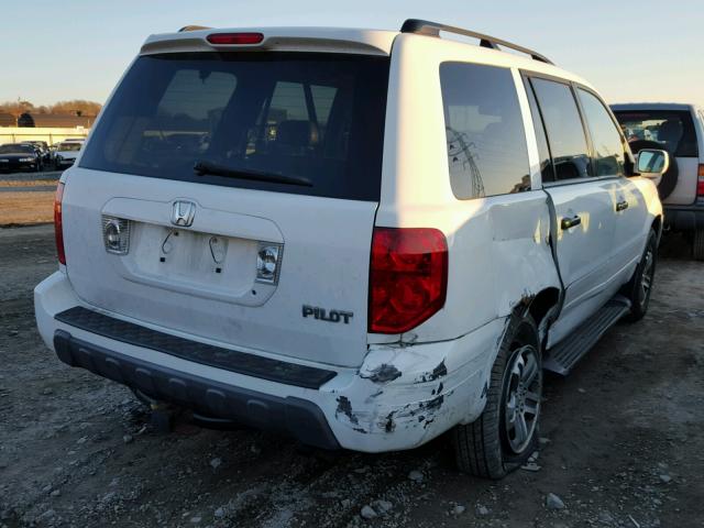 5FNYF18675B031741 - 2005 HONDA PILOT WHITE photo 4