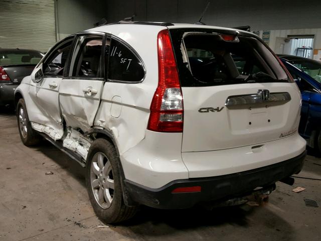 JHLRE48708C055577 - 2008 HONDA CR-V EXL WHITE photo 3