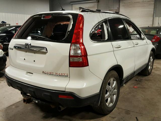 JHLRE48708C055577 - 2008 HONDA CR-V EXL WHITE photo 4