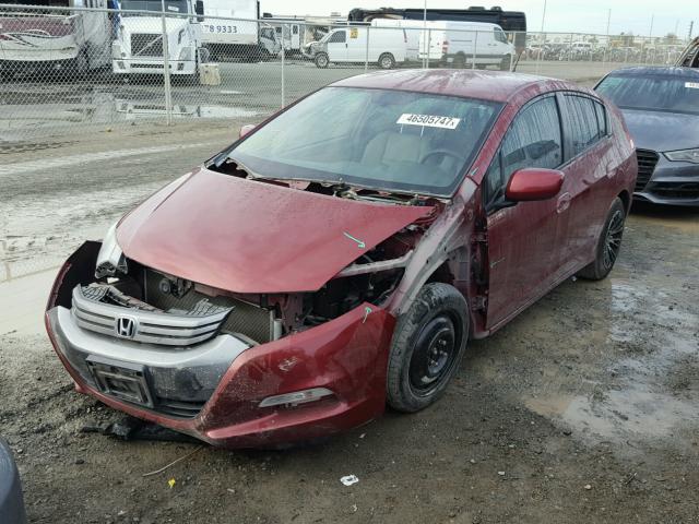 JHMZE2H57AS037300 - 2010 HONDA INSIGHT LX BURGUNDY photo 2