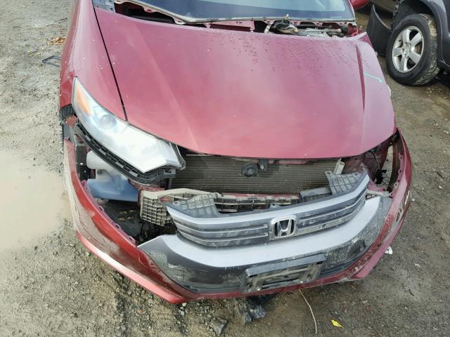 JHMZE2H57AS037300 - 2010 HONDA INSIGHT LX BURGUNDY photo 9